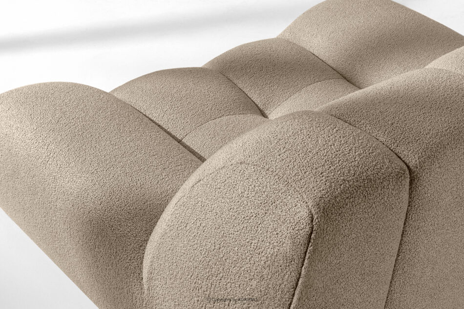 VENA Fotel i puf zestaw w stylu japandi beżowy beżowy - zdjęcie 8