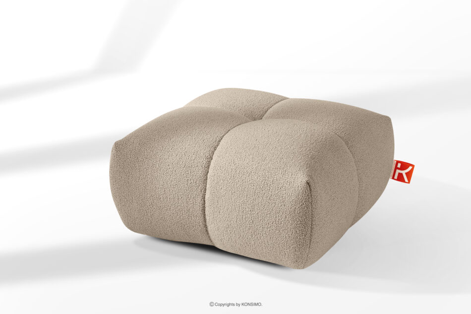 VENA Fotel i puf zestaw w stylu japandi beżowy beżowy - zdjęcie 15