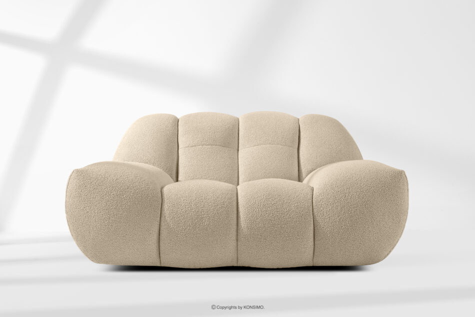 VENA Fotel i puf zestaw w stylu japandi beżowy jasny beżowy - zdjęcie 13