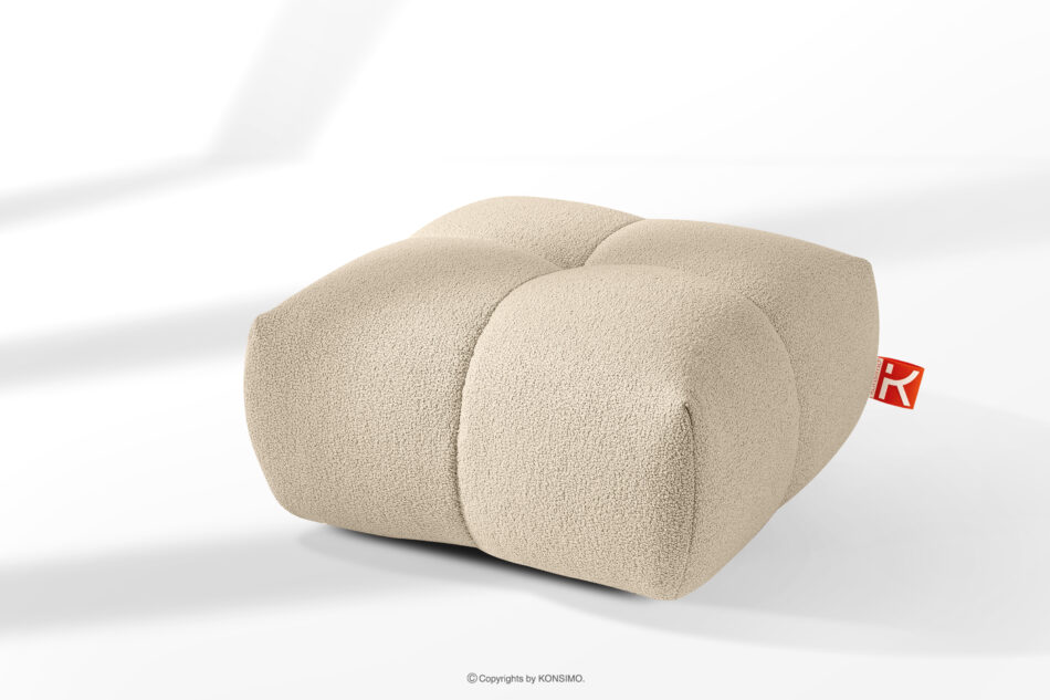 VENA Fotel i puf zestaw w stylu japandi beżowy jasny beżowy - zdjęcie 15