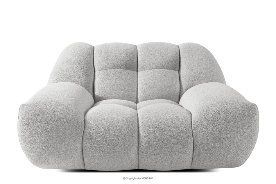 VENA Komplet mebli sofa fotel puf w stylu japandi jasny szary jasny szary - zdjęcie 8