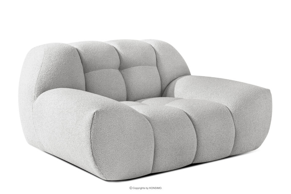 VENA Komplet mebli sofa fotel puf w stylu japandi jasny szary jasny szary - zdjęcie 9