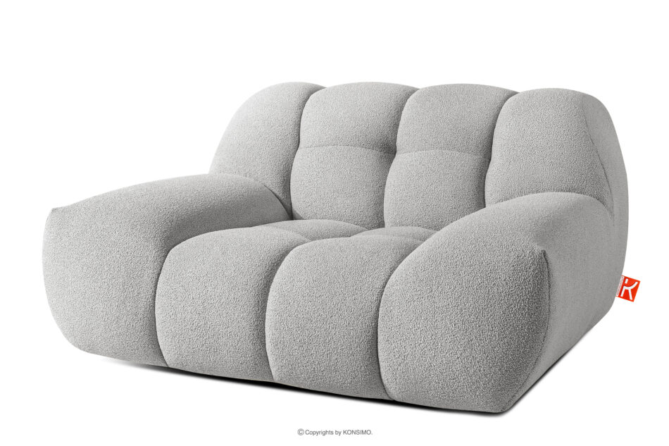 VENA Komplet mebli sofa fotel puf w stylu japandi jasny szary jasny szary - zdjęcie 10