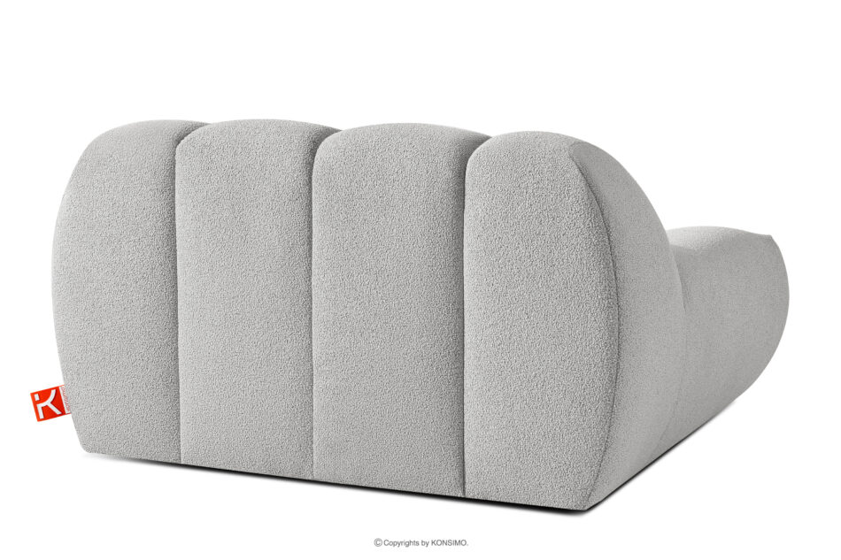 VENA Komplet mebli sofa fotel puf w stylu japandi jasny szary jasny szary - zdjęcie 11