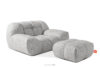 VENA Komplet mebli sofa fotel puf w stylu japandi jasny szary jasny szary - zdjęcie 13