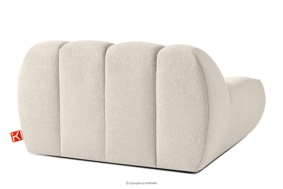 VENA Zestaw mebli sofa fotel puf w stylu japandi biały biały - zdjęcie 11