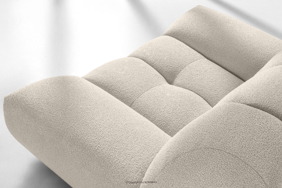 VENA Zestaw mebli sofa fotel puf w stylu japandi biały biały - zdjęcie 13