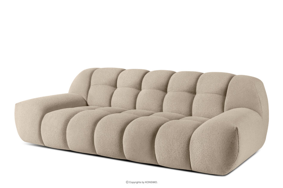 VENA Komplet mebli sofa fotel puf w stylu japandi beżowy beżowy - zdjęcie 3