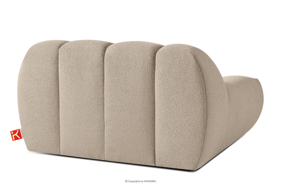 VENA Komplet mebli sofa fotel puf w stylu japandi beżowy beżowy - zdjęcie 11