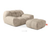 VENA Komplet mebli sofa fotel puf w stylu japandi beżowy beżowy - zdjęcie 13