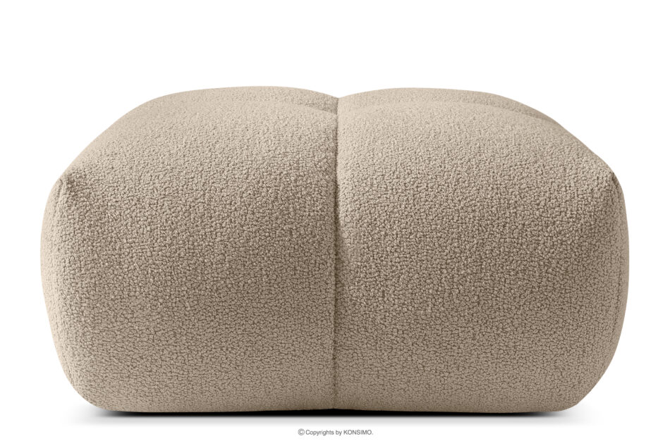 VENA Komplet mebli sofa fotel puf w stylu japandi beżowy beżowy - zdjęcie 14