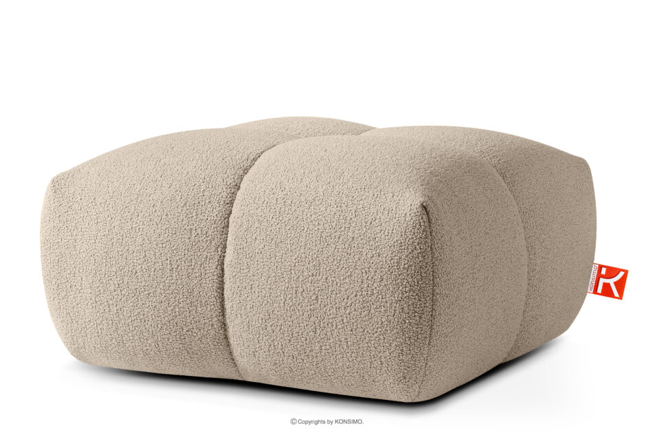 VENA Komplet mebli sofa fotel puf w stylu japandi beżowy beżowy - zdjęcie 15