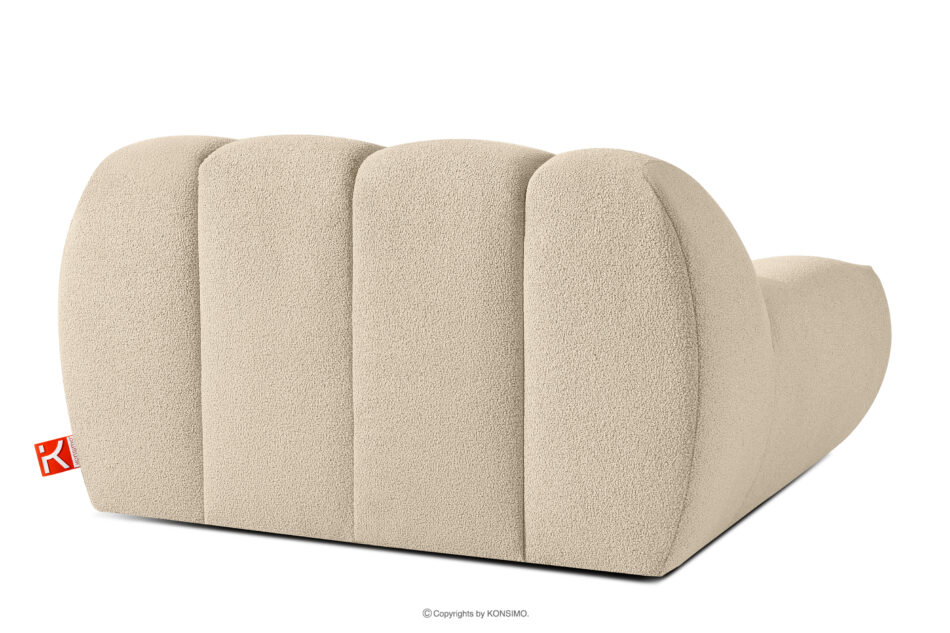 VENA Zestaw mebli sofa fotel puf w stylu japandi jasny beżowy jasny beżowy - zdjęcie 11