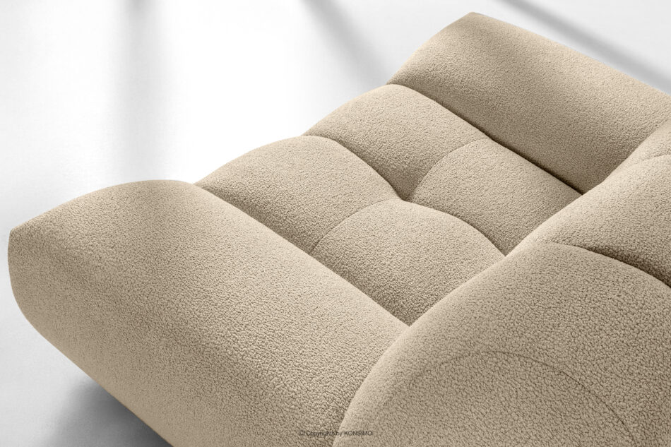 VENA Zestaw mebli sofa fotel puf w stylu japandi jasny beżowy jasny beżowy - zdjęcie 13