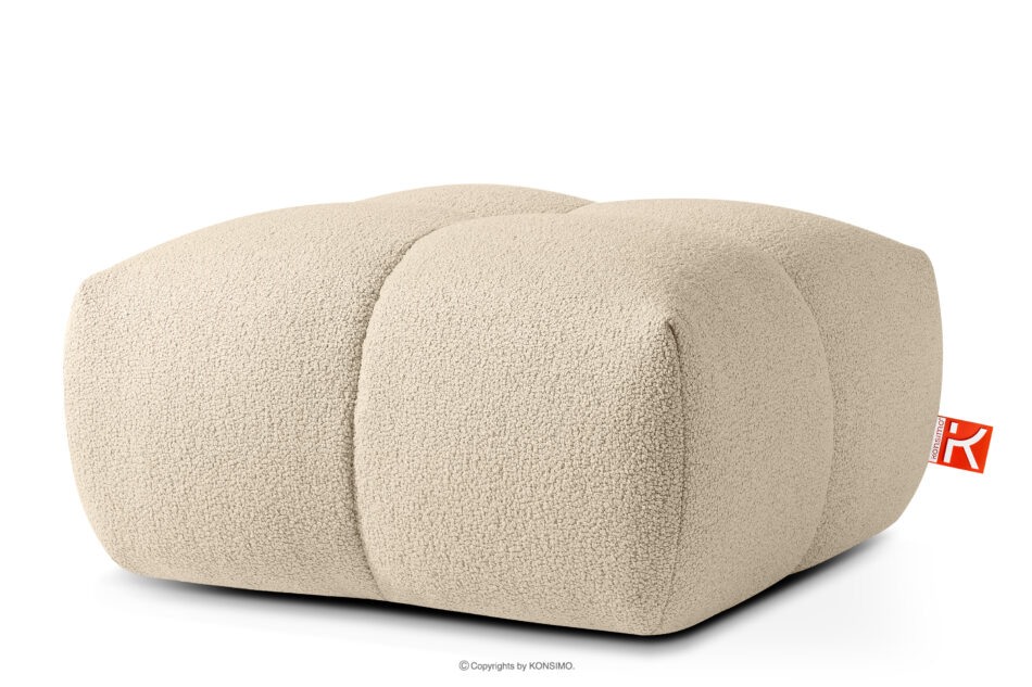 VENA Zestaw mebli sofa fotel puf w stylu japandi jasny beżowy jasny beżowy - zdjęcie 15