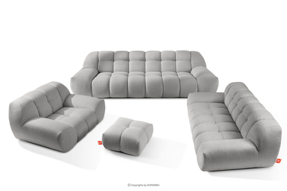 VENA Meble wypoczynkowe do salonu w stylu japandi jasny szary jasny szary - zdjęcie 0