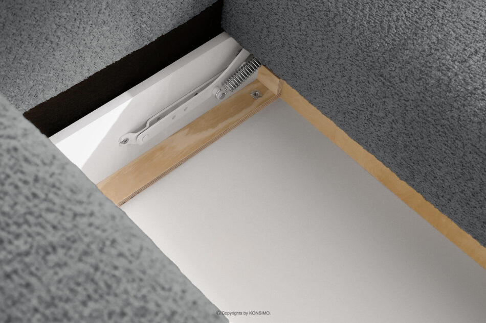 RAVIA Narożnik z pikowaniem w stylu japandi boucle lewy ciemny szary ciemny szary - zdjęcie 15