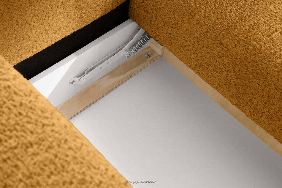 RAVIA Narożnik z pikowaniem w stylu japandi boucle prawy miodowy miodowy - zdjęcie 13