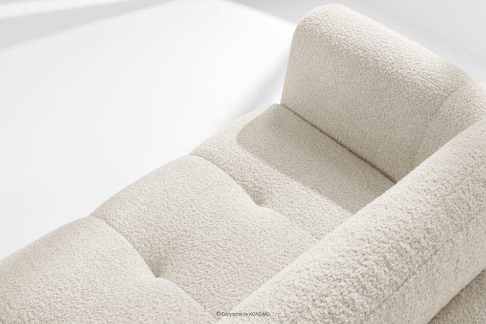 RAVIA Narożnik z pikowaniem w stylu japandi boucle prawy biały biały - zdjęcie 9