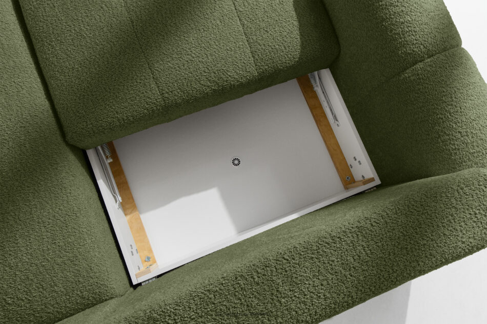 RAVIA Narożnik z pikowaniem w stylu japandi boucle prawy oliwkowy oliwkowy - zdjęcie 13