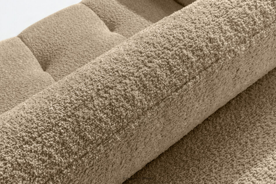 RAVIA Narożnik z pikowaniem w stylu japandi boucle prawy beżowy beżowy - zdjęcie 10