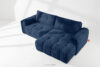 RAVIA Narożnik z pikowaniem w stylu japandi boucle prawy granatowy granatowy - zdjęcie 2