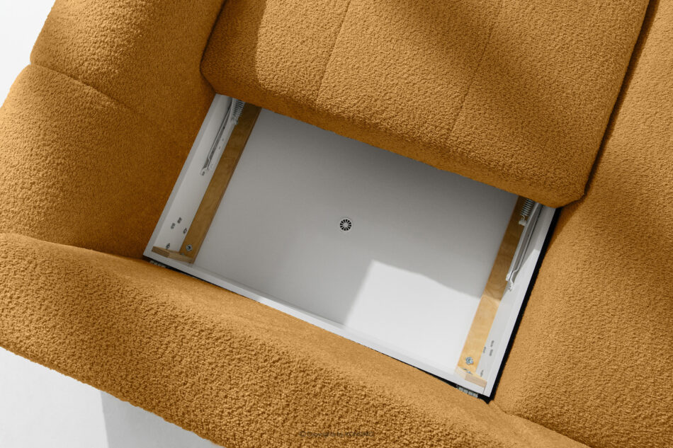 RAVIA Narożnik z pikowaniem w stylu japandi boucle lewy miodowy miodowy - zdjęcie 13