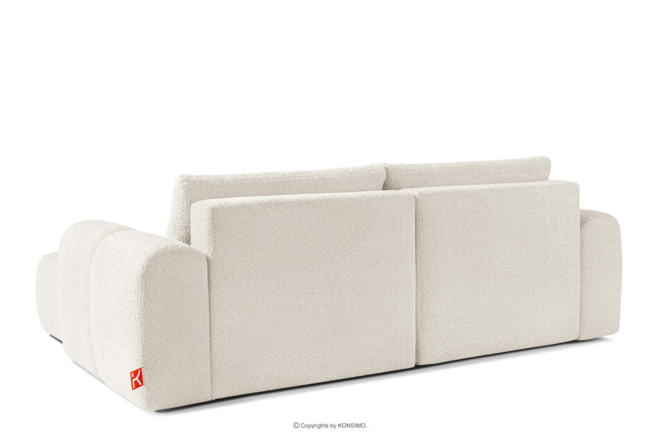 RAVIA Narożnik z pikowaniem w stylu japandi boucle lewy biały biały - zdjęcie 4