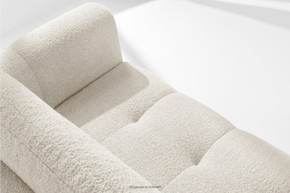 RAVIA Narożnik z pikowaniem w stylu japandi boucle lewy biały biały - zdjęcie 8