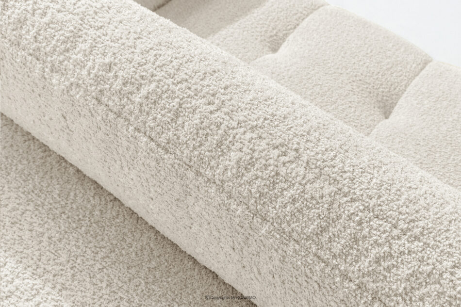 RAVIA Narożnik z pikowaniem w stylu japandi boucle lewy biały biały - zdjęcie 10