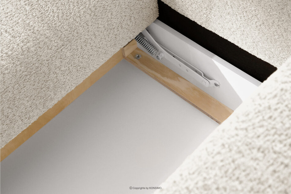 RAVIA Narożnik z pikowaniem w stylu japandi boucle lewy biały biały - zdjęcie 13