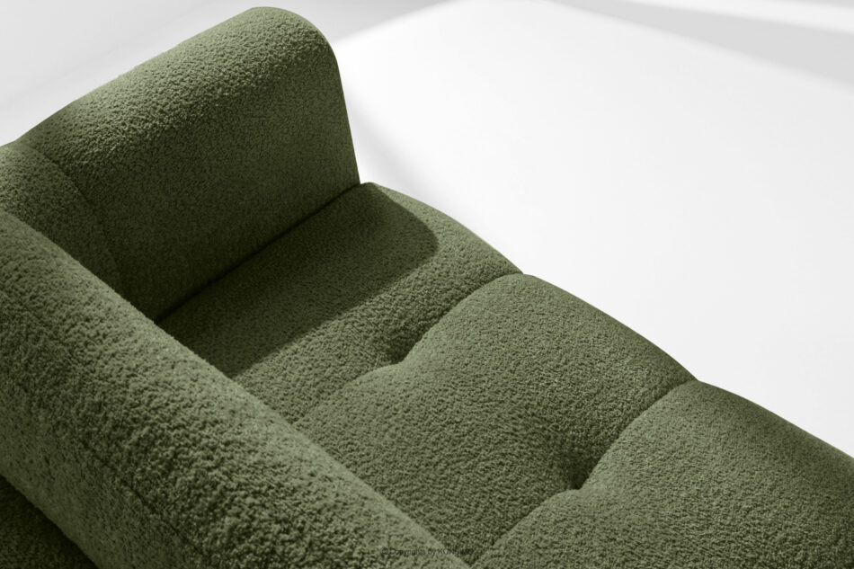 RAVIA Narożnik z pikowaniem w stylu japandi boucle lewy oliwkowy oliwkowy - zdjęcie 9