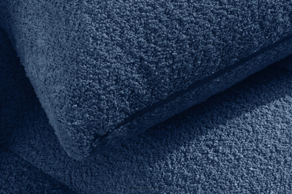 RAVIA Narożnik z pikowaniem w stylu japandi boucle lewy granatowy granatowy - zdjęcie 12