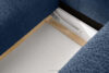 RAVIA Narożnik z pikowaniem w stylu japandi boucle lewy granatowy granatowy - zdjęcie 16