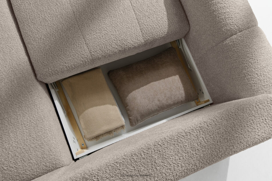 RAVIA Zestaw wypoczynkowy w stylu japandi boucle szary szary - zdjęcie 15