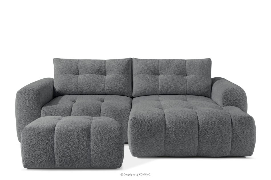 RAVIA Zestaw wypoczynkowy w stylu japandi boucle ciemny szary ciemny szary - zdjęcie 0