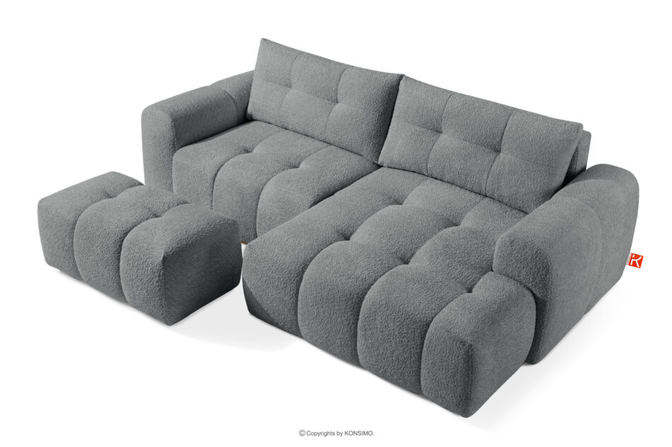 RAVIA Zestaw wypoczynkowy w stylu japandi boucle ciemny szary ciemny szary - zdjęcie 2