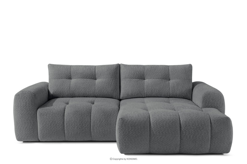 RAVIA Zestaw wypoczynkowy w stylu japandi boucle ciemny szary ciemny szary - zdjęcie 4