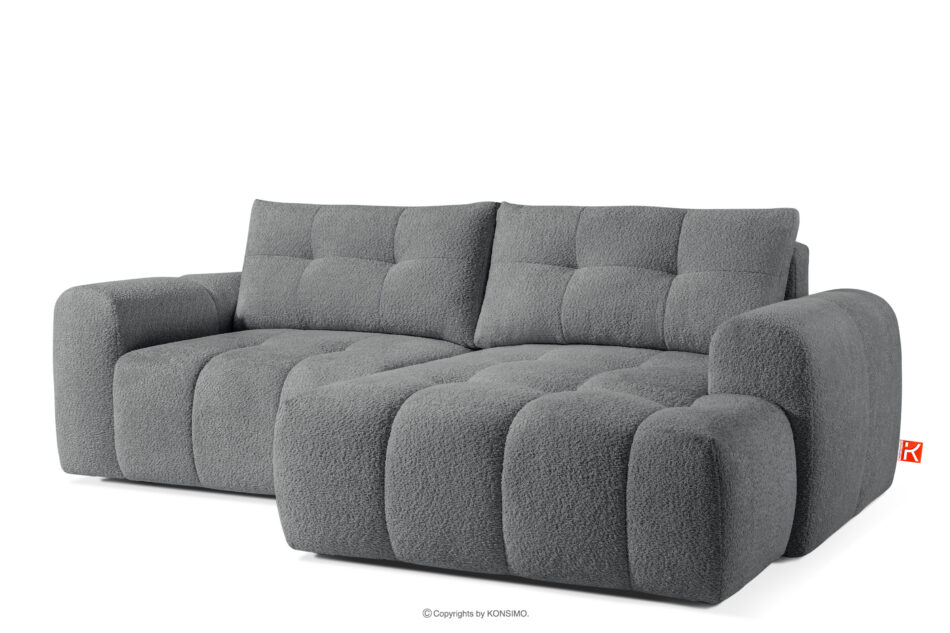 RAVIA Zestaw wypoczynkowy w stylu japandi boucle ciemny szary ciemny szary - zdjęcie 5