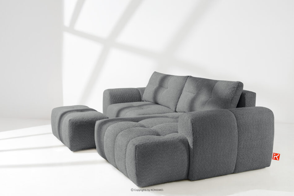 RAVIA Zestaw wypoczynkowy w stylu japandi boucle ciemny szary ciemny szary - zdjęcie 20