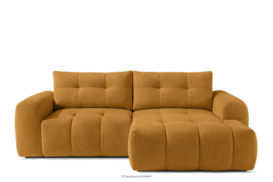 RAVIA Zestaw wypoczynkowy w stylu japandi boucle miodowy miodowy - zdjęcie 4