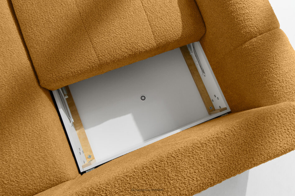 RAVIA Zestaw wypoczynkowy w stylu japandi boucle miodowy miodowy - zdjęcie 14