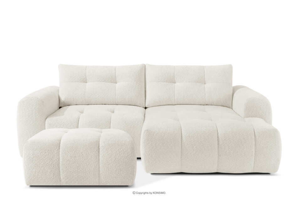 RAVIA Zestaw wypoczynkowy w stylu japandi boucle biały biały - zdjęcie 0