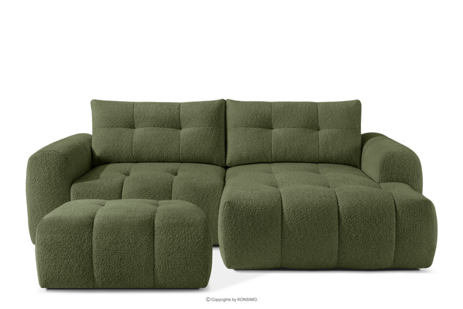 RAVIA Zestaw wypoczynkowy w stylu japandi boucle oliwkowy oliwkowy - zdjęcie 0