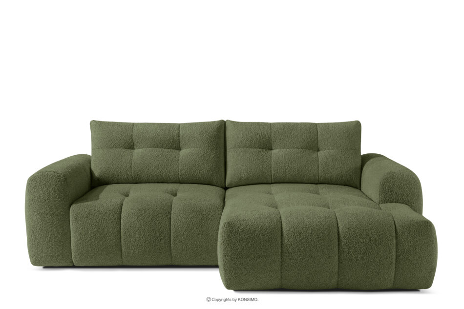 RAVIA Zestaw wypoczynkowy w stylu japandi boucle oliwkowy oliwkowy - zdjęcie 4