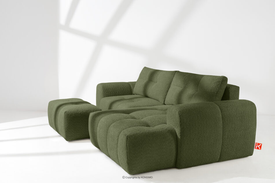 RAVIA Zestaw wypoczynkowy w stylu japandi boucle oliwkowy oliwkowy - zdjęcie 19