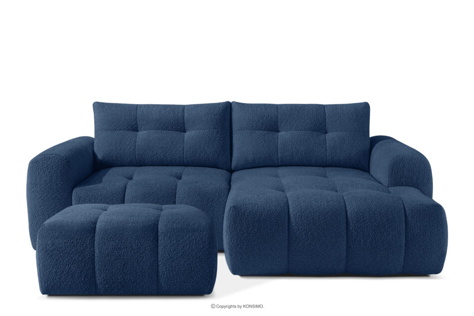 RAVIA Zestaw wypoczynkowy w stylu japandi boucle granatowy granatowy - zdjęcie 0