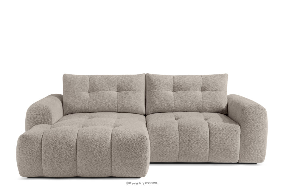 RAVIA Zestaw wypoczynkowy do salonu w stylu japandi boucle szary szary - zdjęcie 4