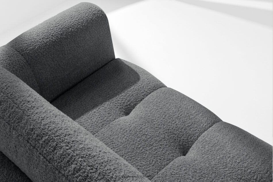 RAVIA Zestaw wypoczynkowy do salonu w stylu japandi boucle ciemny szary ciemny szary - zdjęcie 10