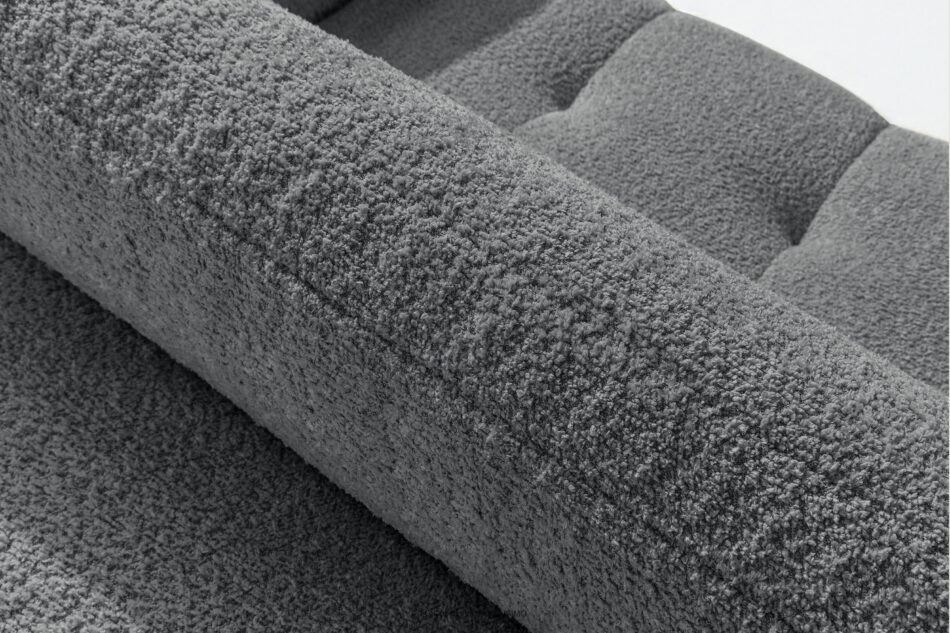 RAVIA Zestaw wypoczynkowy do salonu w stylu japandi boucle ciemny szary ciemny szary - zdjęcie 12